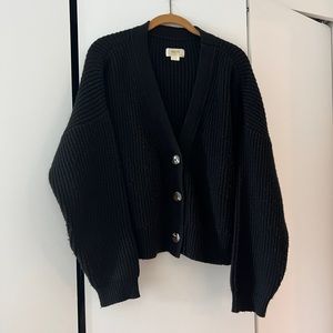 Anthropologie cropped black sweater. Size large